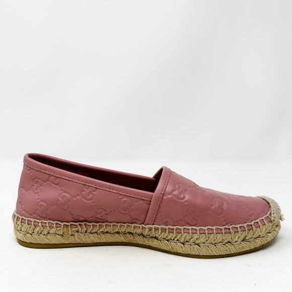 Gucci Guccissima Leather Espadrille Flats Size 36.5 Pink - Picture 7 of 11